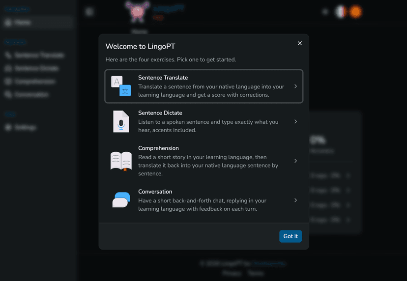 LingoPT - AI powered functional Language Learning